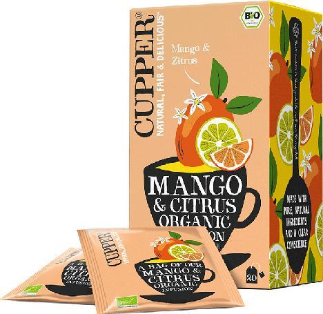 Immagine prodotto Cupper Tè biologico Mango e Agrumi, 36g - 20 bustine (36 g)