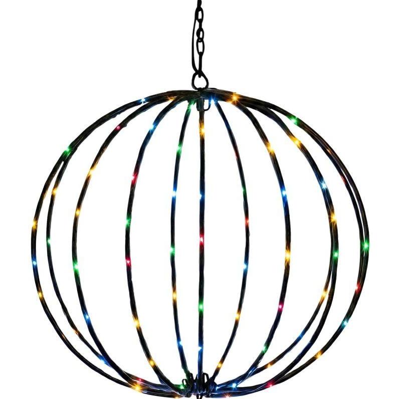 Saska Garden, Illuminazione esterna, Lampa Solarna Wisząca Kula 30cm 120 LED Multikolor