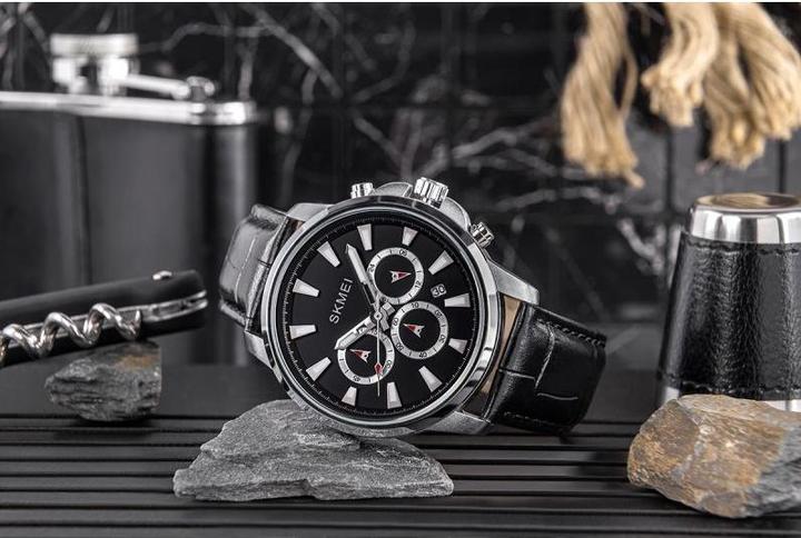 Produktbild Skmei 2071LSIBK Herrenuhr + BOX (Analoguhr, Chronograph, 43 mm)