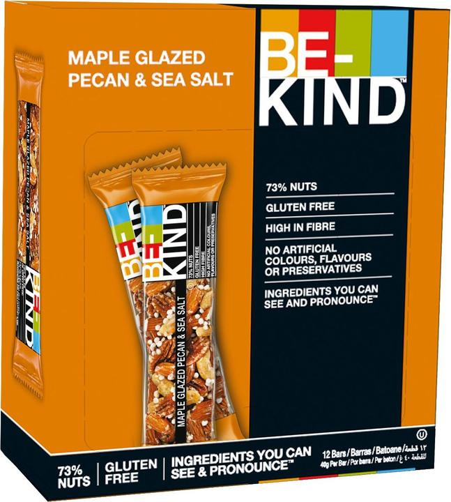 Image du produit Be-Kind Pacanes glacées à l'érable et sel de mer (12 pcs, 480 g)