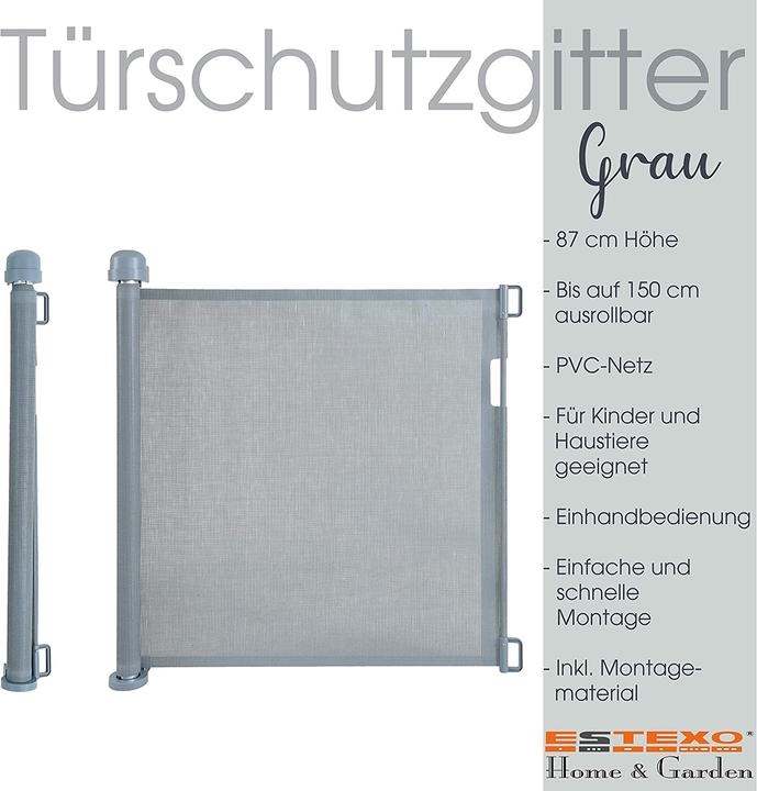 Produktbild Estexo Absperrgitter,grau