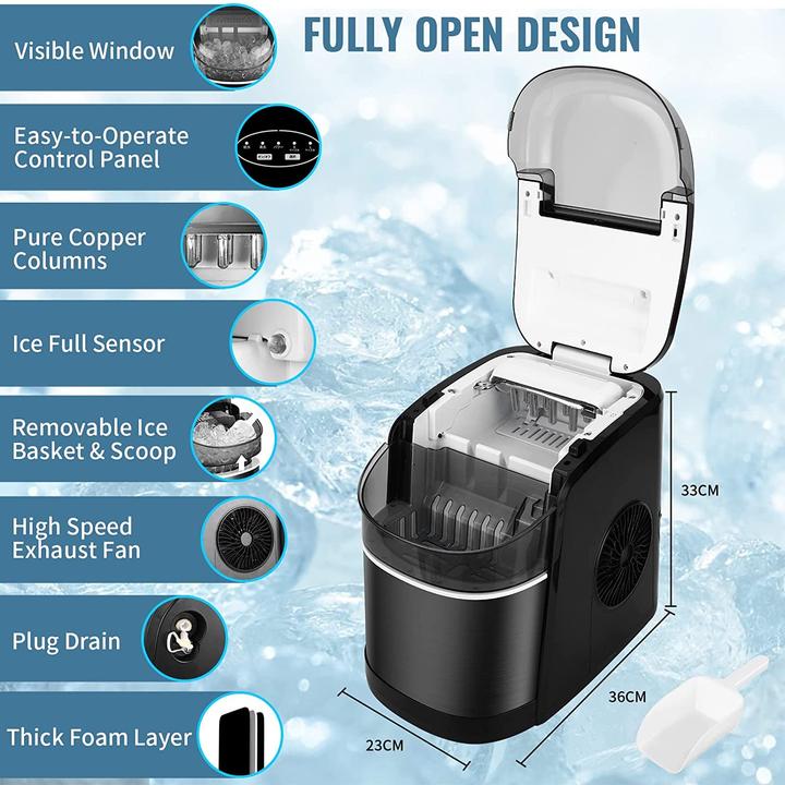 Image du produit Vpcok Direct Machine à glaçons, 12Kg, noir