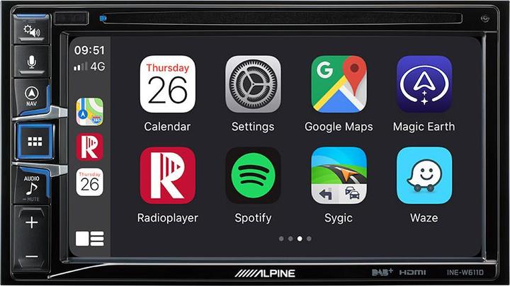 Alpine Advanced Autoradio Navi-Station INE-W611DC DAB+, 2-DIN "Camper-Version" (Android Auto, Apple Carplay)