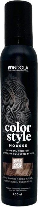 Produktbild Indola Color Style Mousse Beige Blond 200 ml (200 ml, Schaumfestiger)