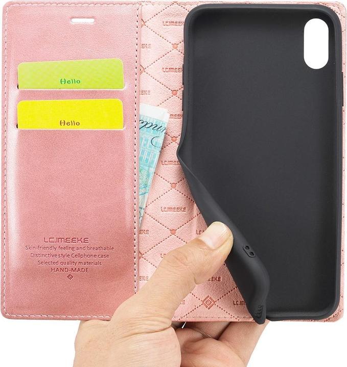 Image du produit Cover-Discount iPhone Xs / X - Stand Flip Case Cover rose (Apple iPhone XS)