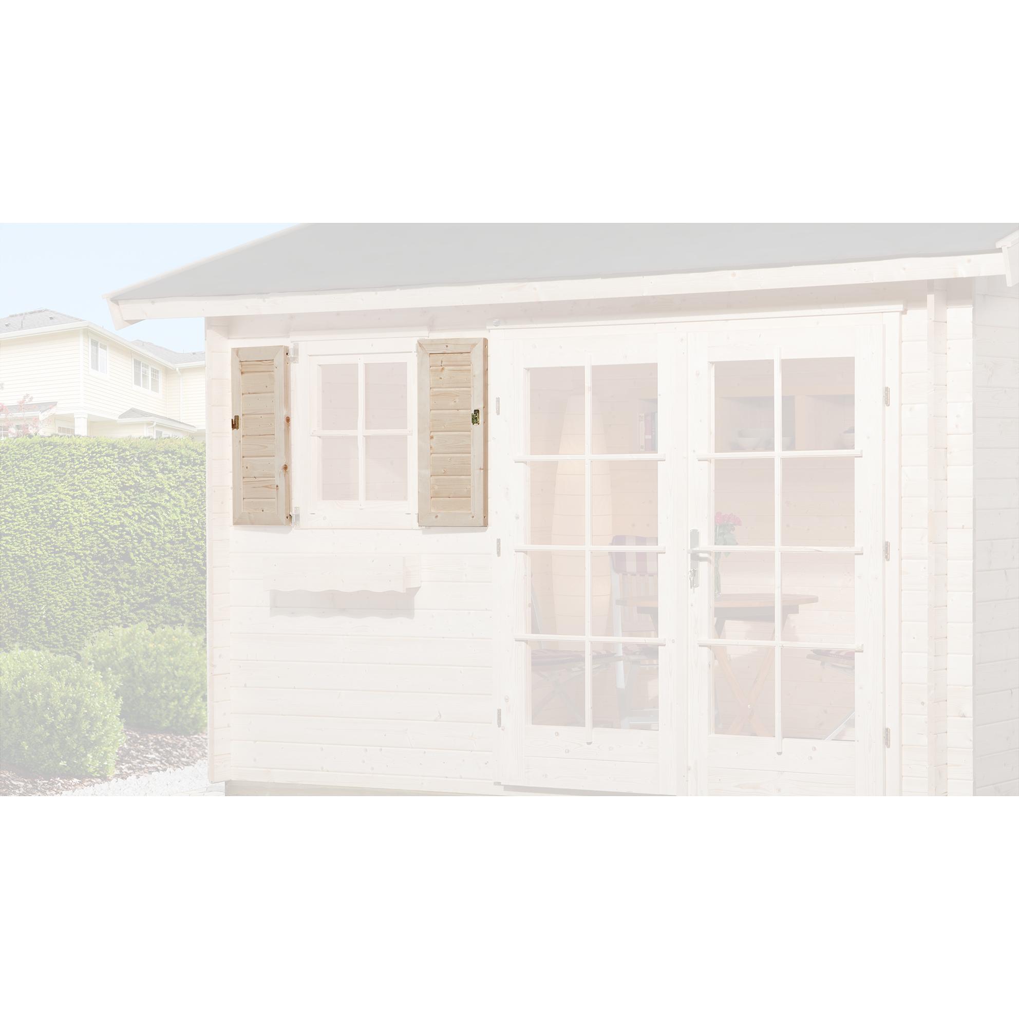 Weka Holzbau, Gartenhaus + Gartenschrank, Fensterladen weka für Fenster 69x79 cm natur