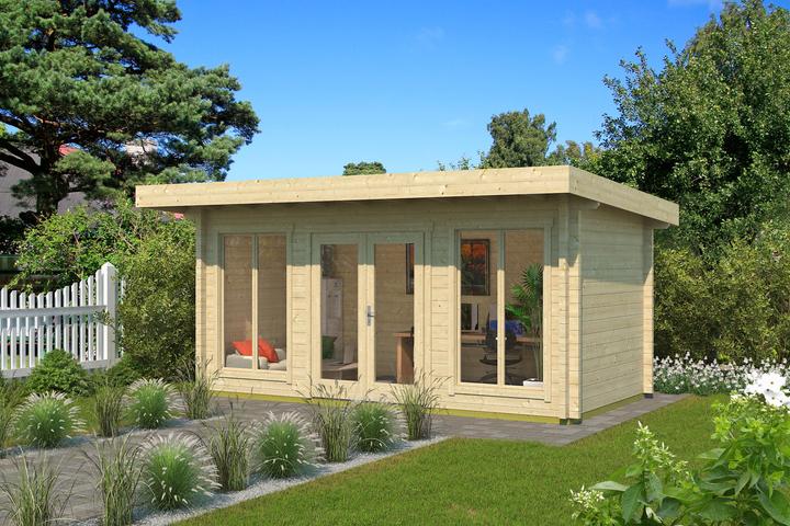 Actual product image Weka Holzbau Garden shed weka Weekendhaus 709 size 2 incl. floor 480 x 250 cm nature