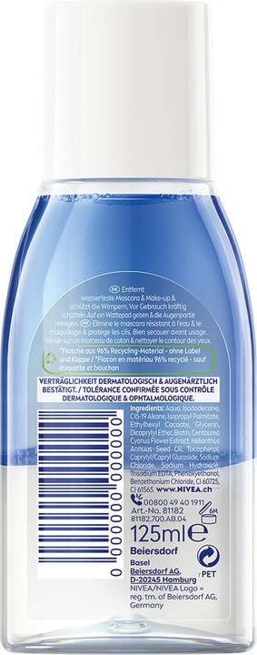 Actual product image NIVEA Eye Make-up Remover Multipack 6 x 125 ml (Make-up remover, 125 ml)