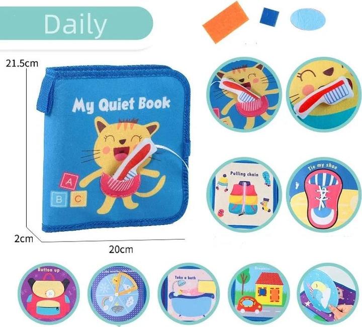 Produktbild Activity Board Stabiles Stillebuch für Kleinkinder: Tiersticker, reissfest, frühes Lernen, Alter 0-3 Jahre