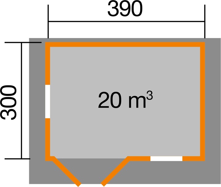 Actual product image Weka Holzbau Garden shed 401 size 1, natural, 40 mm, V70, DT, 2 DF, isoglass