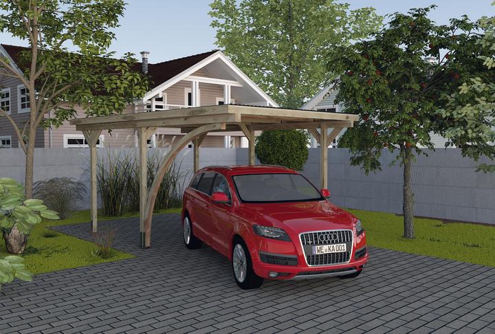 Actual product image Weka Holzbau Single carport 606 A Gr.1 with round arch