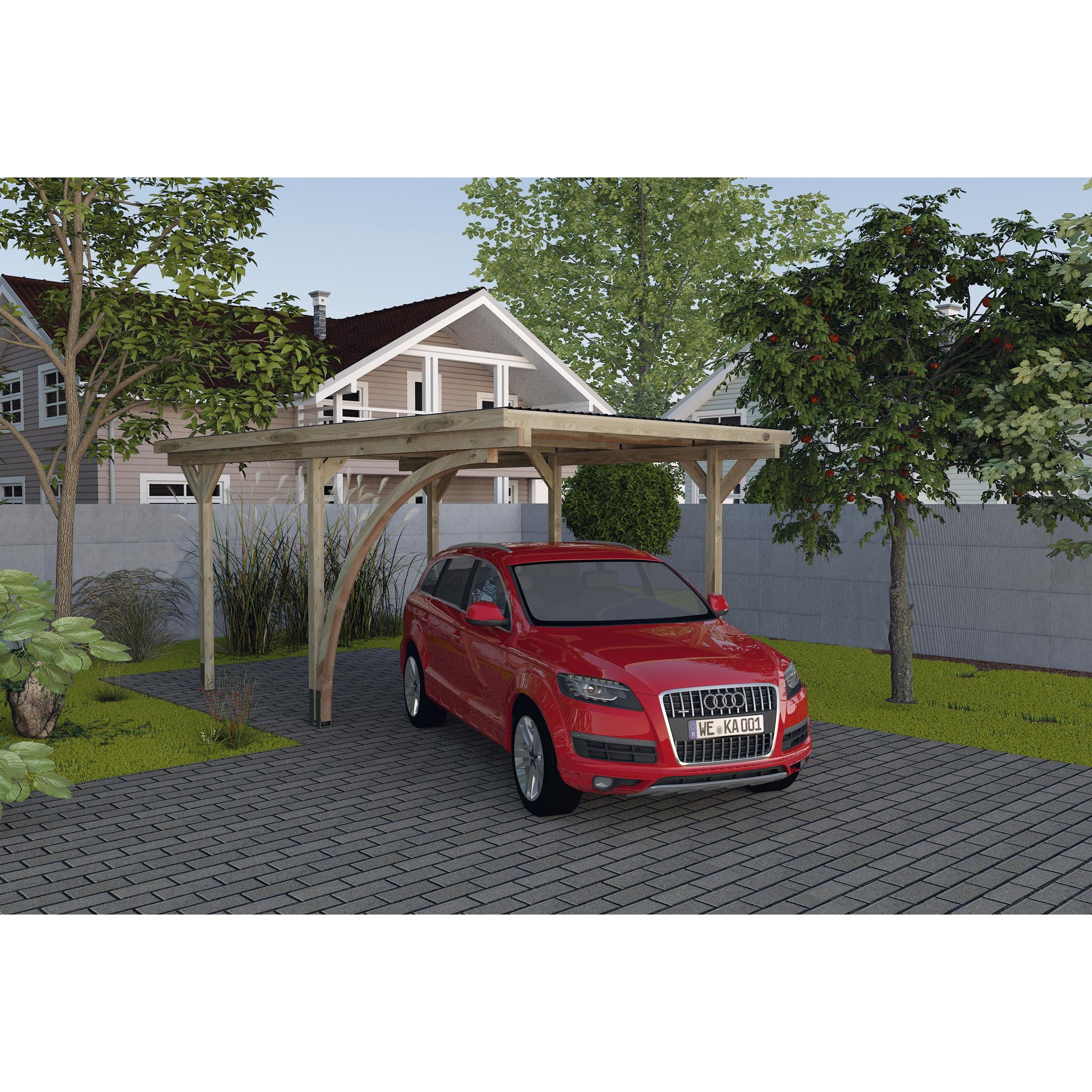 Weka Holzbau, Carport + Garage, Einzelcarport 606 A Gr.1 mit Rundbogen