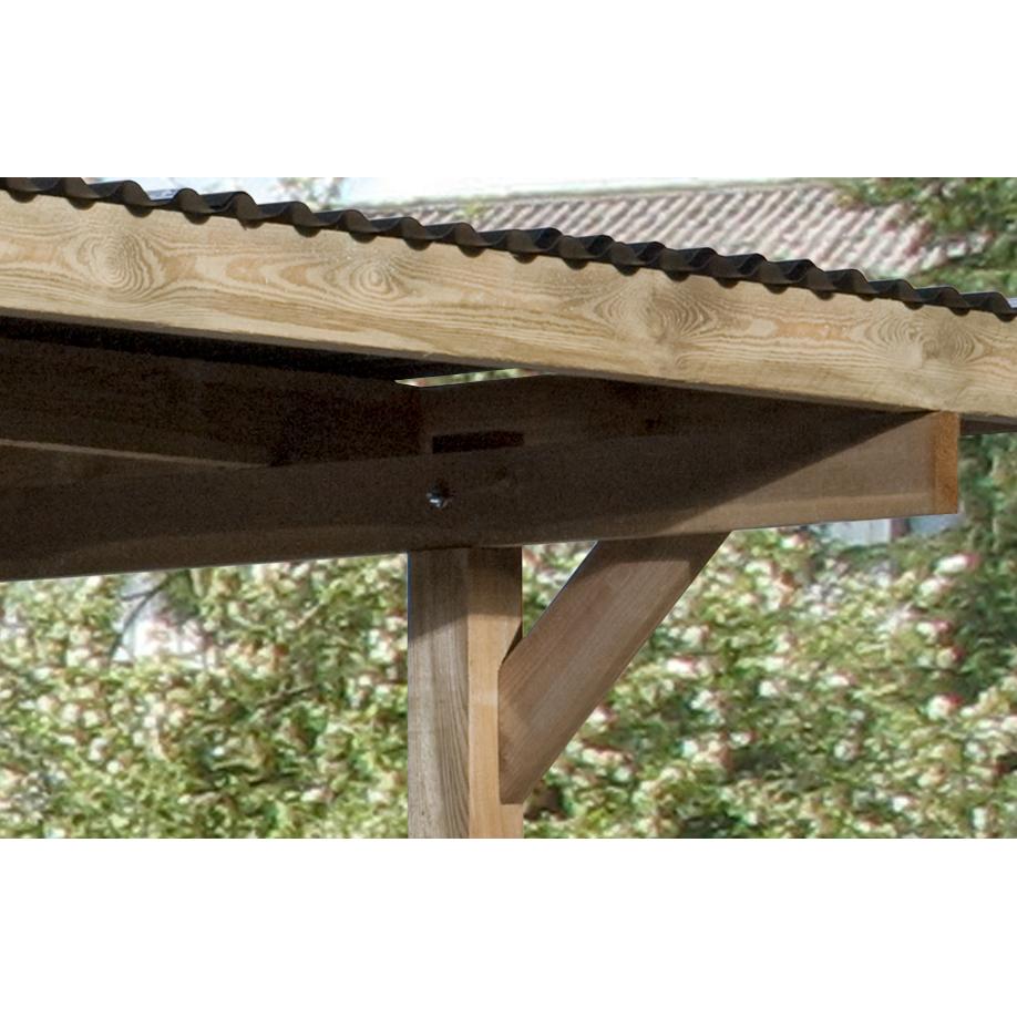 Thumbnail - Weka Holzbau, Carport + Garage, Einzelcarport 606 A Gr.1 mit Rundbogen