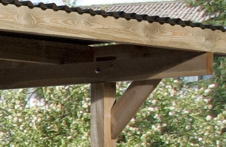 Produktbild Weka Holzbau Einzelcarport 606 A Gr.2 mit Rundbogen