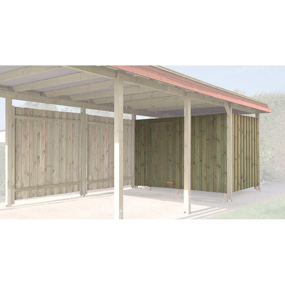 Weka Holzbau, Carport + Garage, Geräteraum für Carports