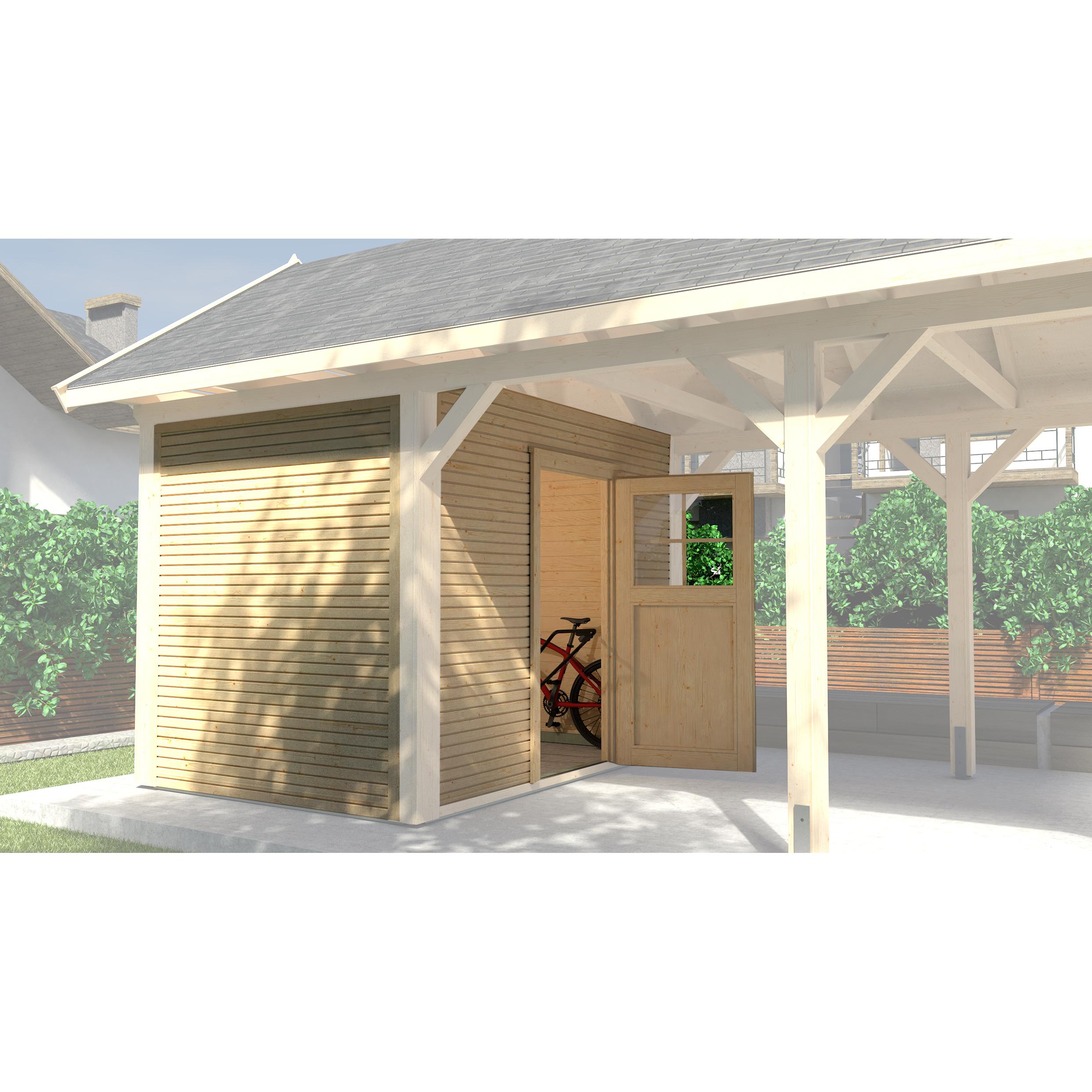 Weka Holzbau, Carport + Garage, Geräteraum wekaLine für LH-Carport Gr.2