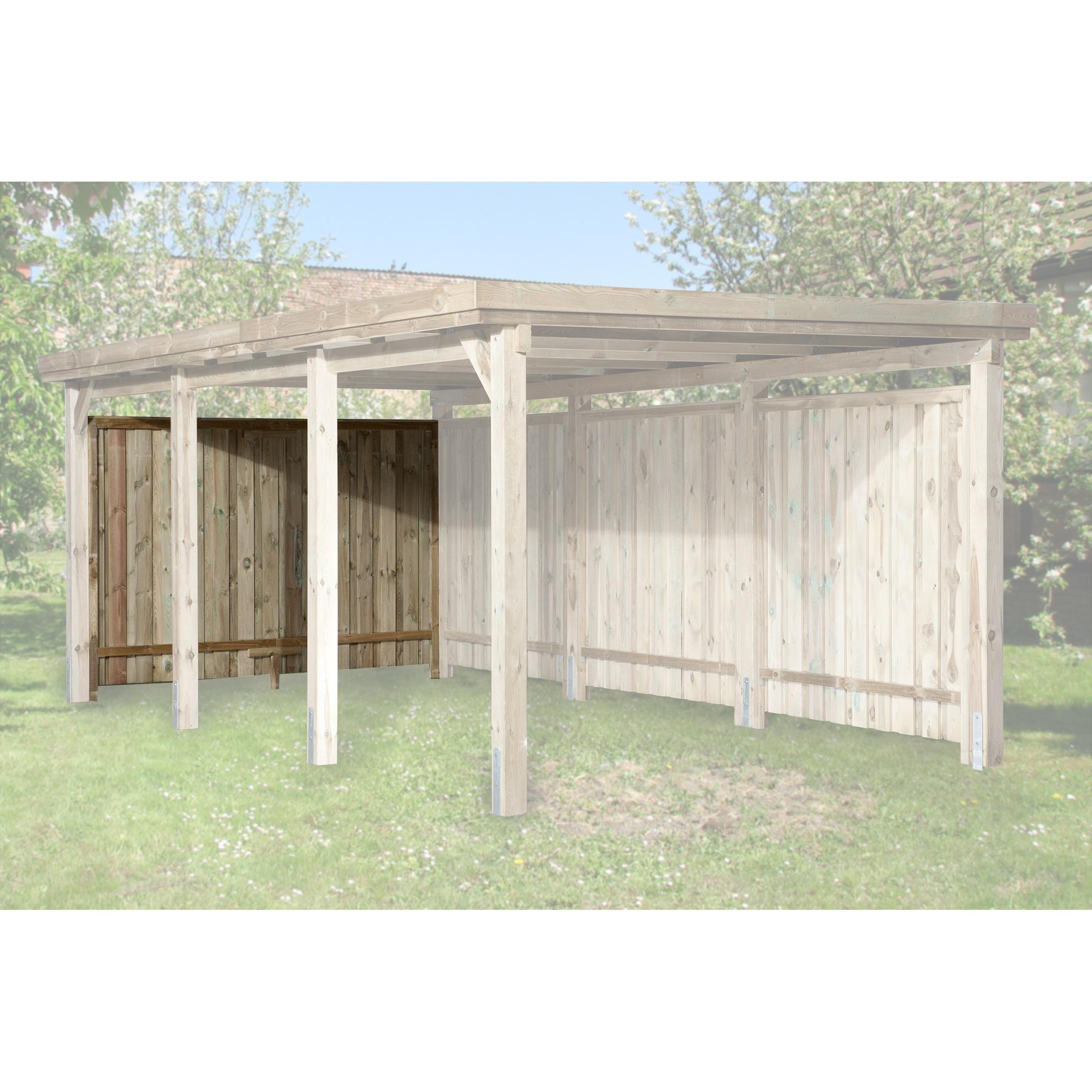 Weka Holzbau, Carport + Garage, Rückwand für Carports