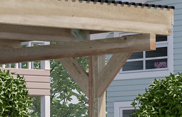 Produktbild Weka Holzbau Doppelcarport 616 A mit Rundbogen