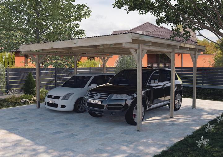 Produktbild Weka Holzbau Flachdach-Doppelcarport 616
