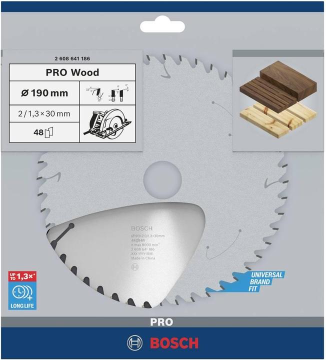 Produktbild Bosch Professional Zubehör PRO Wood Kreissägeblatt, 190 x 2 x 30 mm