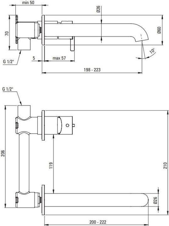 Immagine prodotto Deante Miscelatore Da Incasso Per Lavabo Silia Brg