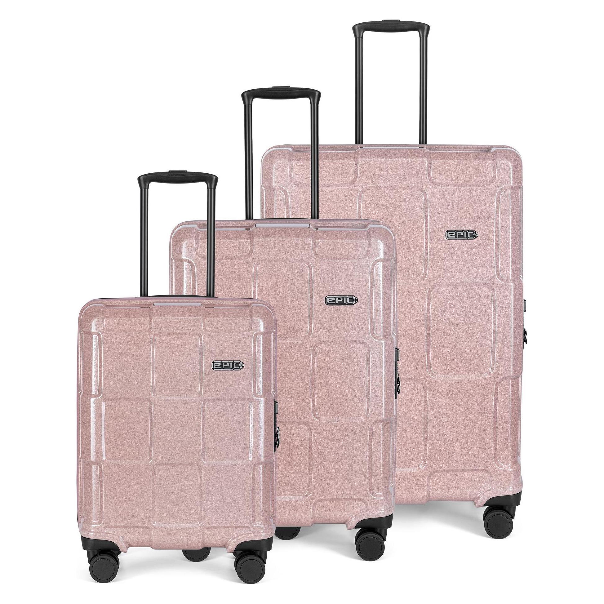 Epic, Koffer, Crate Reflex 4-Rollen Kofferset 3tlg., Rosa, (218 l)
