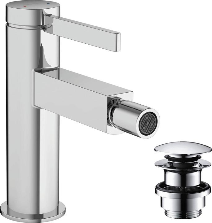 Produktbild hansgrohe Finoris Einhebel-Bidetmischer mit Push-Open Ablaufgarnitur (chrom)