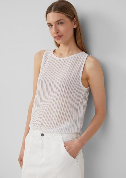 Produktbild S.Oliver T-Shirt Transparentes Jersey-Top mit Rundhalsausschnitt (46)