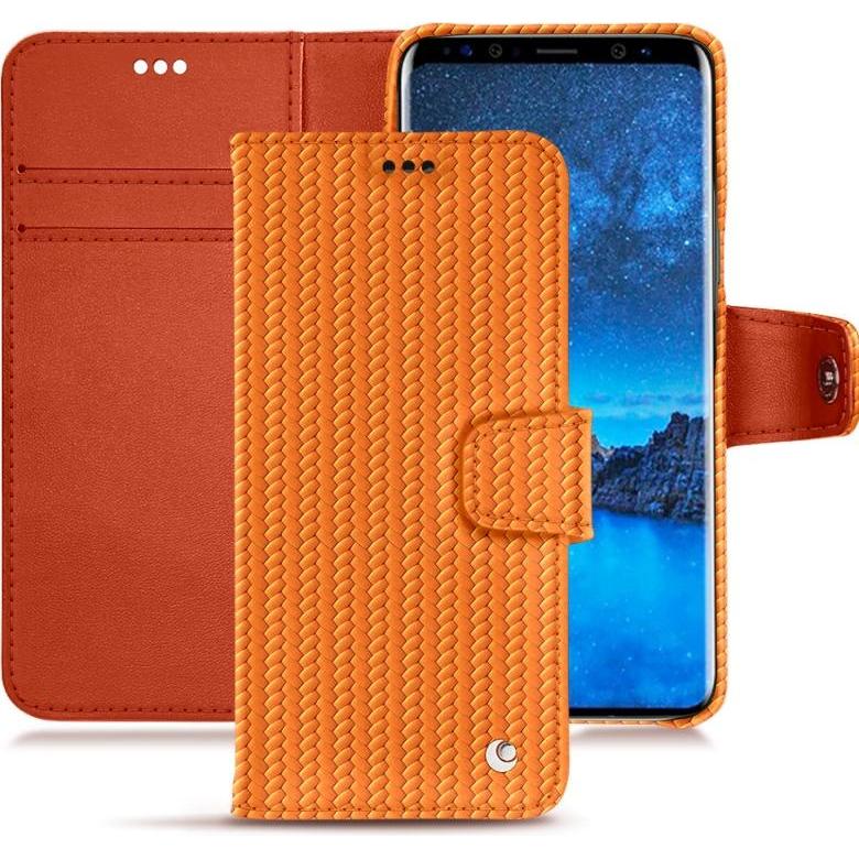 Noreve Lederschutzhülle vertikal (Apple iPhone 7 Plus), Smartphone Hülle, Rosa