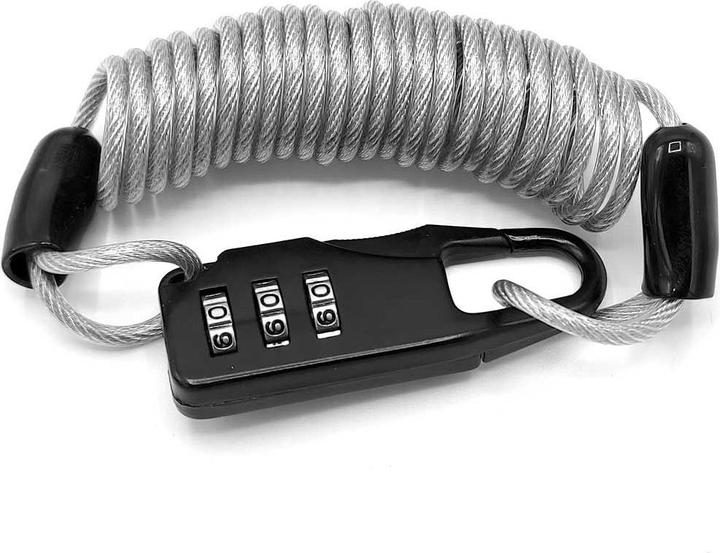 Töls Spiral Combination Lock, Spiralschloss 1.5m, Ø 2.5mm