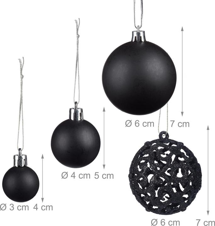Actual product image Relaxdays 50-piece Christmas Bauble Set (50 -part)