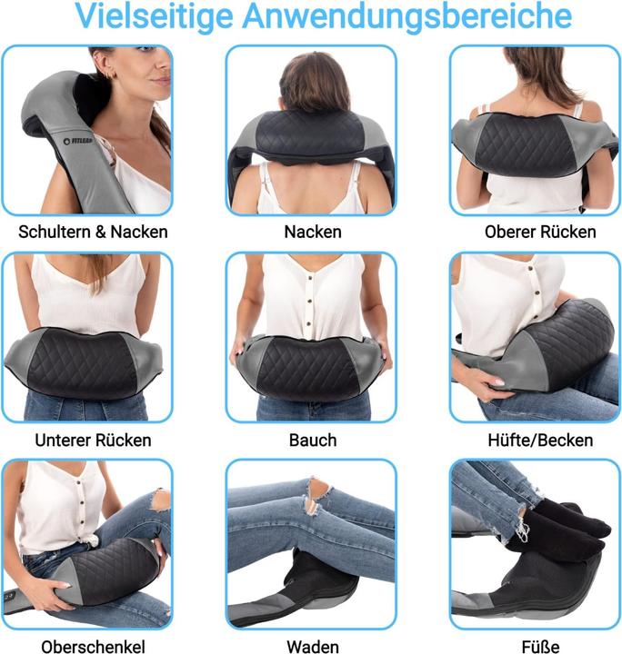 Produktbild Fitleap Nackenmassagegerät, Shiatsu Massagegerät für Muskelschmerzlinderung