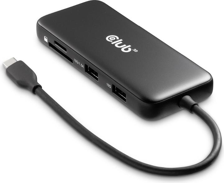 Produktbild Club 3D Club3D USB-C 8-in1-HUB > DP/HDMI/USB-C/RJ45 8K30Hz PD100W retail (USB-C, 8 Ports)