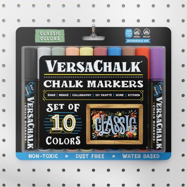 Immagine prodotto VersaChalk - Set di 10 pennarelli a gesso liquido classici con 5 mm (Bianco, 5 mm, 10 x)