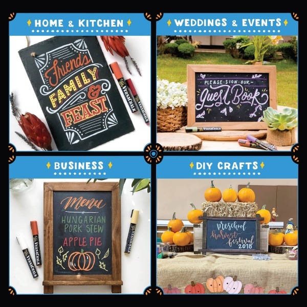 Produktbild VersaChalk - Classic Flüssigkreide Marker 10er Set mit 5mm (Weiss, 5 mm, 10 x)