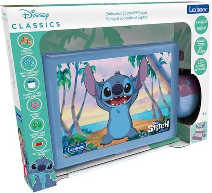 Actual product image Lexibook Disney Stitch Educational zweisprachiger Laptop (English, Spanish)