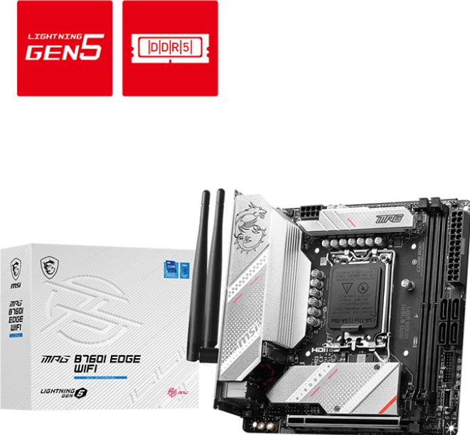 Actual product image MSI MPG B760I EDGE WIFI (LGA 1700, Intel B760, Mini-ITX)