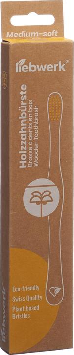 Image du produit Liebwerk Brosse à dents en bois Ricine Palm (Moyen, 1 x)