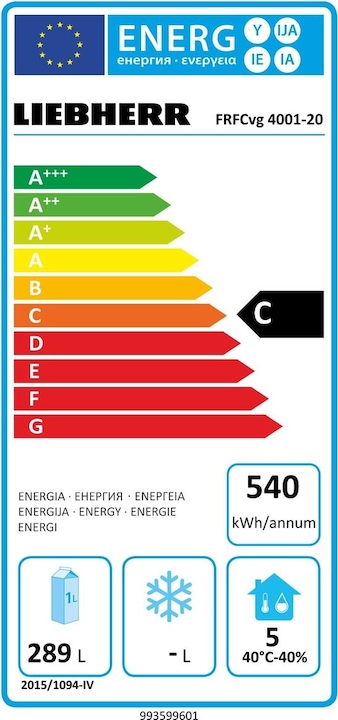 Etichetta energetica Liebherr FRFCvg 4001 (420 l)