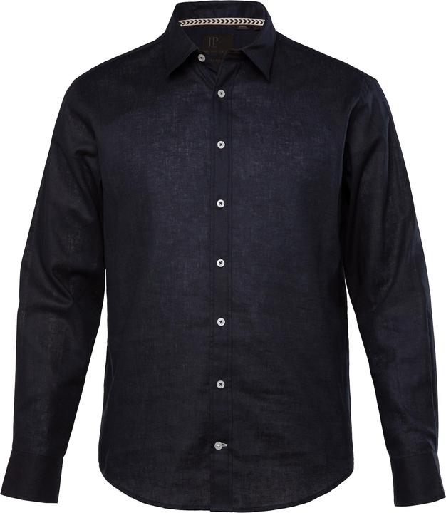 Image du produit JP1880 Chemise en lin mélangé, manches longues et col Kent, coupe Modern Fit (7XL)