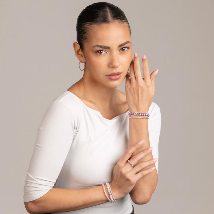 Image du produit Balibay Réselé (18 cm, Pierre précieuse, Quartz rose, Or 14 carats)