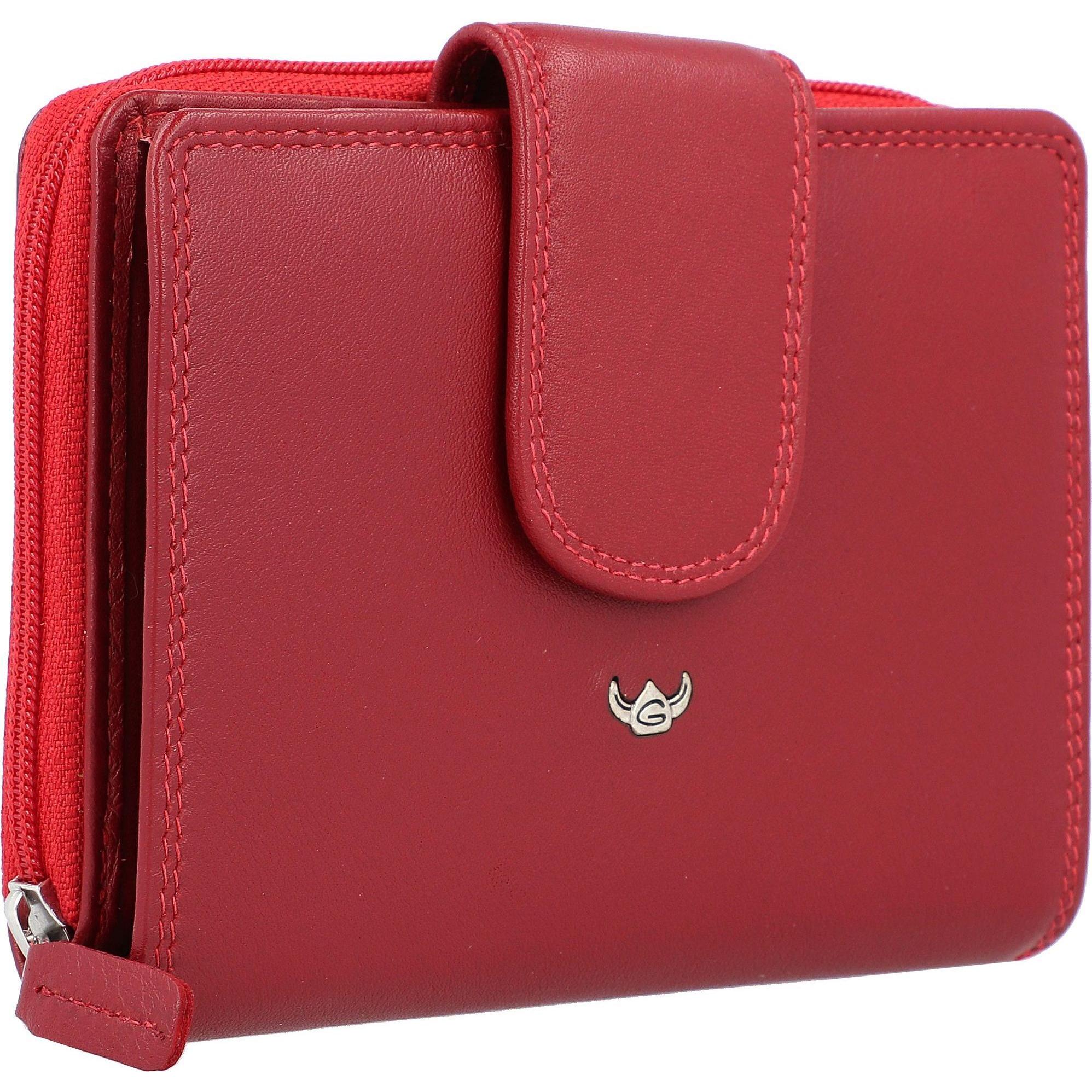 Golden Head, Damen, Portemonnaie, Polo Geldbörse RFID Leder 12,5 cm, Rot
