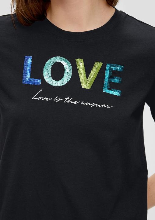 Image du produit S.Oliver T-Shirt Baumwollshirt mit Pailletten-Stickerei (36)