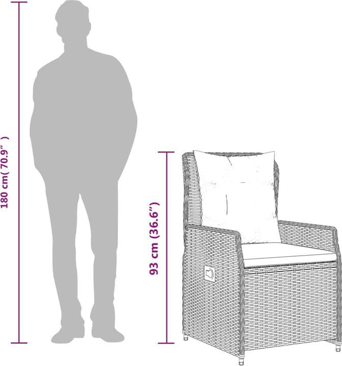 Produktbild vidaXL Garten Essgruppe (200 x 100 x 74 cm)