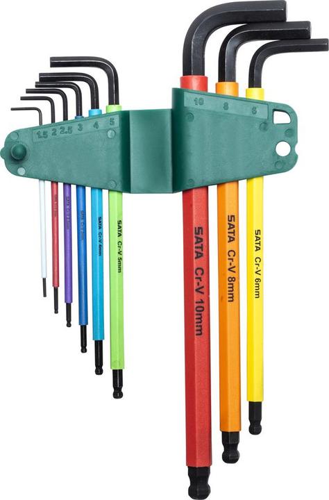 Immagine prodotto MGA SATA 9 pezzi chiave esagonale con punta a sfera - ST09101CHBSJ
