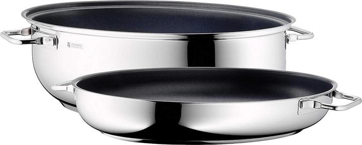 Produktbild WMF Bräter 41x28,5x18cm Deckel Schmortopf 8,5l Thermometer Edelstahl Induktion (Bräter + Schmortopf, Edelstahl)