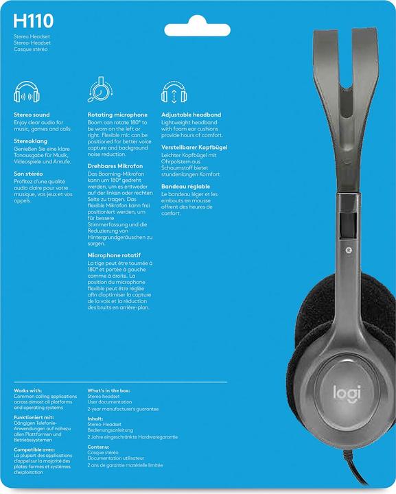 Immagine prodotto Logitech H110 (Cablato)