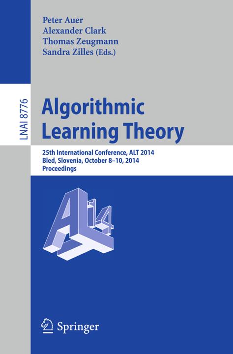 Produktbild Algorithmic Learning Theory (2014)