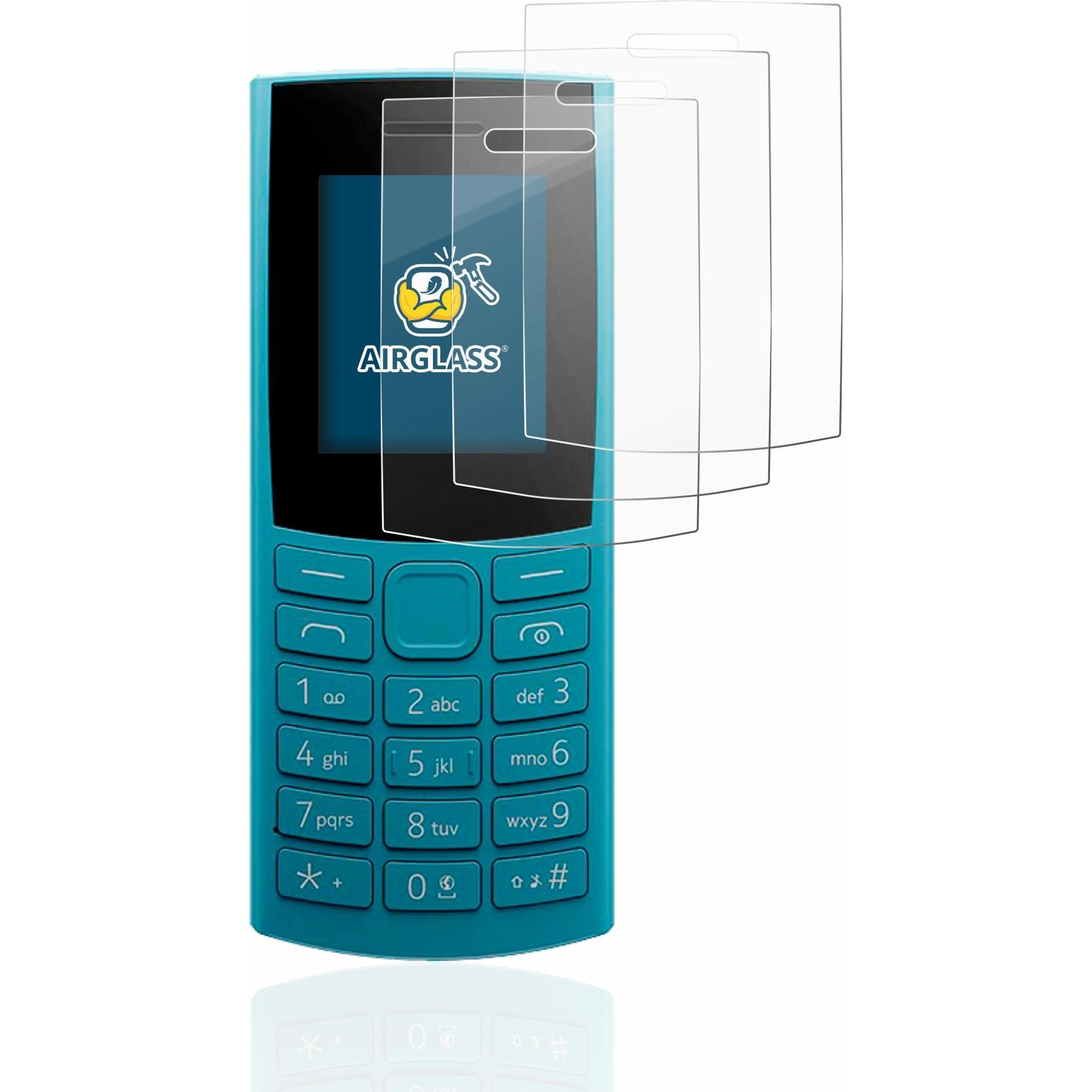 Thumbnail - BROTECT AirGlass Panzerglasfolie (3 Stück, Nokia 105), Smartphone Schutzfolie, Transparent