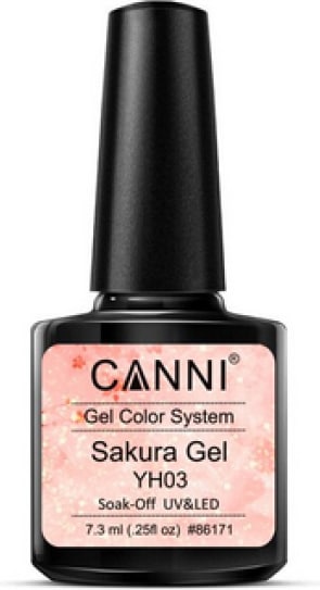 Produktbild Canni Gellack Sakura YH03 UV/LED (Rosa Glitzer, UV-Gel Lack)